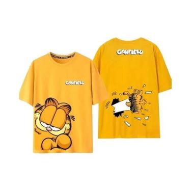 Imagem de Camiseta De Algodão De Manga Curta Com Estampa De Garfield Da Disney P