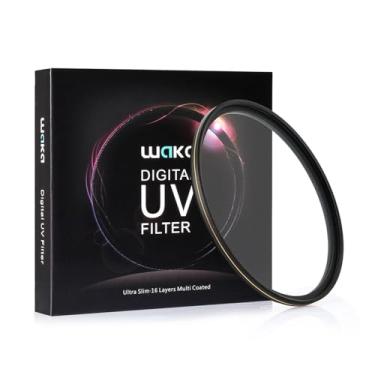 Imagem de waka Filtro UV MC de 72 mm – Filtro de lente ultra fino com 16 camadas de proteção ultravioleta multi revestido para lente de câmera Canon Nikon Sony DSLR