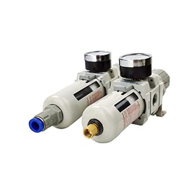 Imagem de Filtro de ar comprimido regulador de ar filtro separador de óleo-água G3/20.3 cm controlador regulador de pressão de ar filtro de compressor pneumático AW3000-03 (Cor: AW3000-03 Especificação da fibra