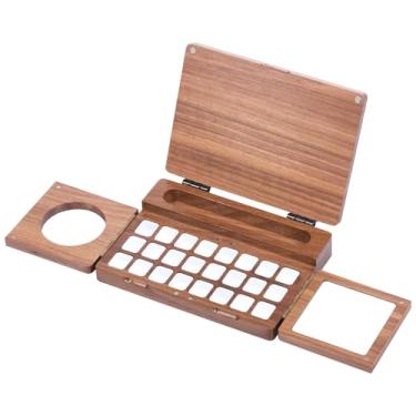 Imagem de Kit de viagem para paleta de tinta, 24 grades, portátil, para artistas, aquarela, conjunto de tinta, minicaixa de tinta de madeira para iniciantes, artistas e entusiastas de pintura