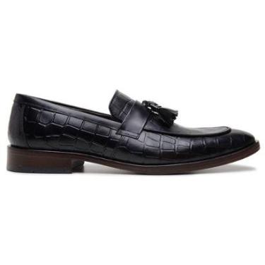 Imagem de Sapato Social  Couro Croco Bambolim Masculino-Masculino