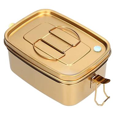 Imagem de Acouto Lancheira Portátil de 2 Camadas de 1,5L, Recipiente de Alimentos Inoxidável 304 à Prova de Vazamentos para Casa e Escritório, Louça Ecológica e Segura para Máquina de Lavar Louça, Preparação