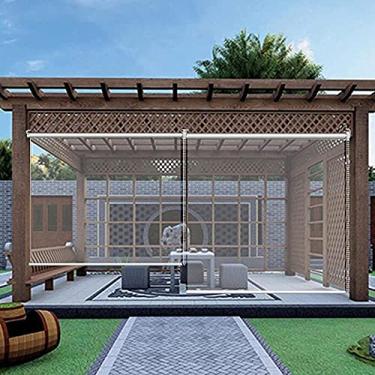 Imagem de Persiana de rolo transparente PVC varanda persiana manual impermeável e à prova de poeira largura 60 cm/80 cm/100 m/120 cm (tamanho: 100 cm x 160 cm/39,3 "x63") ()