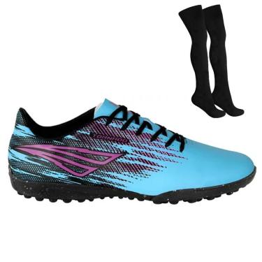 Imagem de Kit Chuteira Society Penalty Tornado Infantil + Meião