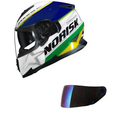 Imagem de Capacete Norisk Soul II Grand Prix Brasil Mais Viseira Camaleão