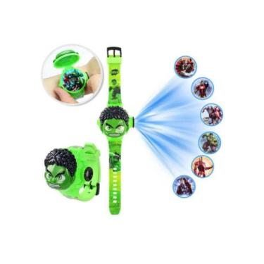 Imagem de Relógio Infantil Digital Projetor Sonic Hulk Patrulha Canina Minnie - 
