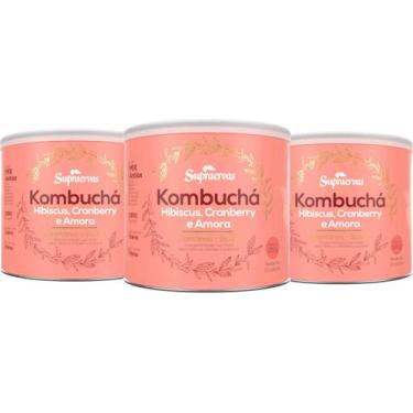 Imagem de Kombuchá Hibiscus Cranberry Amora Soluvel 3 Potes de 200g Kombucha - S