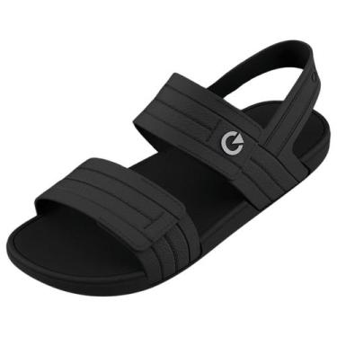 Imagem de Sandália Masculina Casual Conforto Moda Atlanta Cartago, Preto, Preto,