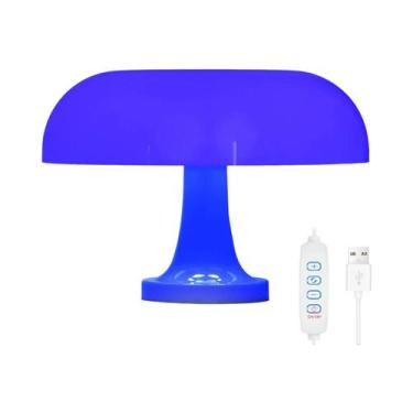 Imagem de Luminária De Mesa Clássica Laranja Em Formato De Cogumelo, Arte Modern