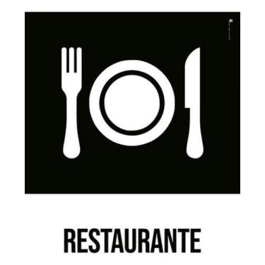 Imagem de Kit 10 Placas Desenho Restaurante 27X35 - Sinalizo