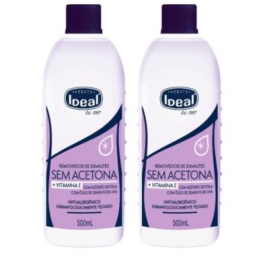 Imagem de Kit C/2 Removedor De Esmaltes Sem Acetona Ideal 500ml