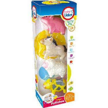 Imagem de Brinquedo para Bebê Coleção Fofinhos Fazendinha - Caixa com 4 Unidades