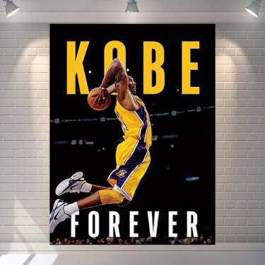 Imagem de Tapeçaria para pendurar na parede Kobe Bryant Forever 100x150cm poliés