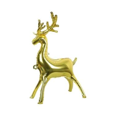 Imagem de Balão Grande De Natal Com Papai Noel E Rena Para Decoração De Festa De