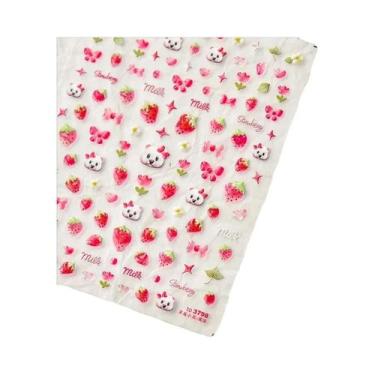 Imagem de Adesivos Decorativos Para Unhas Com Design De Patinha De Gato, Cereja 