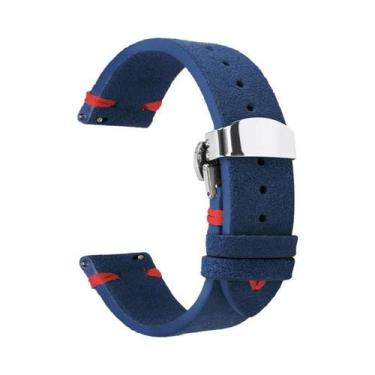 Imagem de Pulseira De Couro Suede De 18mm, 20mm E 22mm Para Relógio Seiko, Acess