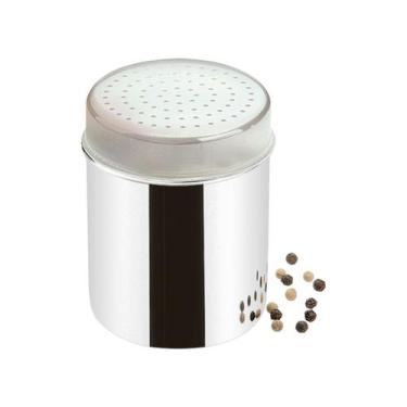 Imagem de Saleiro Pimenteiro Aço Inox Saleiro de Mesa Restaurante Bar Lancheria 