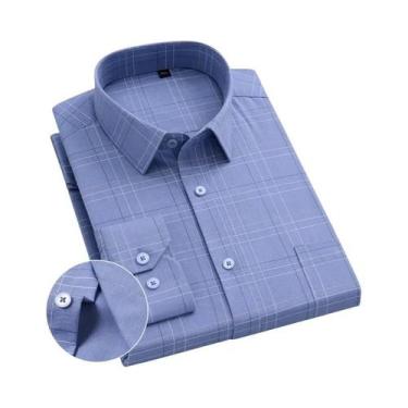 Imagem de Camisas De Manga Longa Masculinas De Moda Casual Em Tecido De Bambu Co