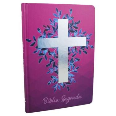 Imagem de Biblia Sagrada Naa - Capa Cruz Vinho - LC
