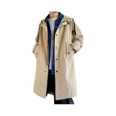 Imagem de Jaqueta Masculina Oversize Com Capuz Estilo Coreano Streetwear Outono 