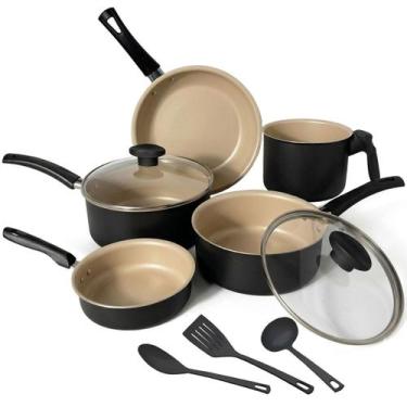 Imagem de Jogo de panelas 8 peças teflon antiaderente Várias Cores - Imperial®, 