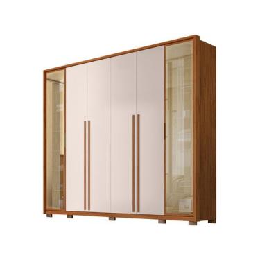 Imagem de Guarda Roupa Casal 6 Portas e 6 Gavetas c/ Vidro Reflecta Octavius Fre