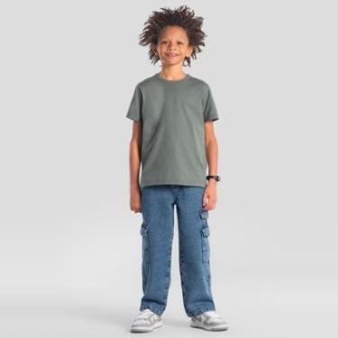 Imagem de Calça cargo jeans infantil menino Brandili-Masculino