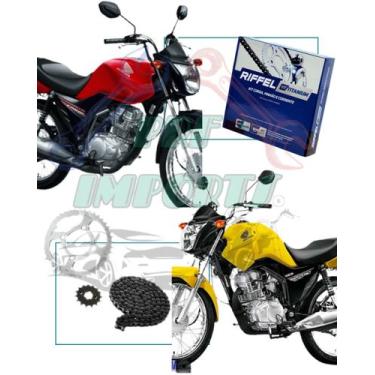 Imagem de Kit Relação Cg125 Fan 125 2009 2010 2011 2012 2013 - Riffel