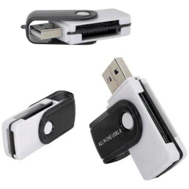 Imagem de Mini Leitor de Cartão Universal USB 2.0 480 Mbps All in One - OEM
