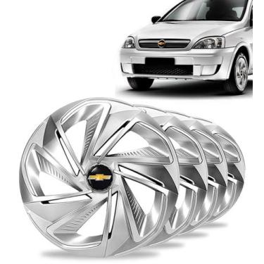 Imagem de Jogo Calota Aro 14 Nitro Prata Gm Corsa Celta Montana Cobalt - Elitte