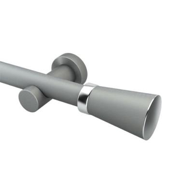 Imagem de Kit Varão Completo Jade 28mm 2 Metros com Emenda Cor:Aço - Belchior, A