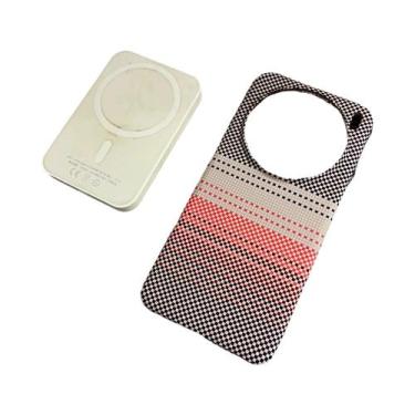 Imagem de Capa De Telefone Ultra Fina Magnética À Prova De Choque Em Fibra De Ca