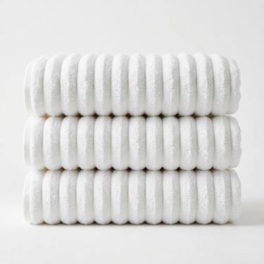 Imagem de Jogo de Toalha Banho Banhão Premium Wave 3 Peças 100% Algodão Super Macio Premium Casa...