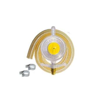 Imagem de Regulador De Gás 2kg Com Mangueira 125cm - Kit Completo Para Botijão P