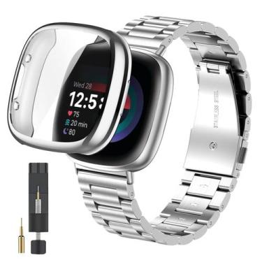 Imagem de Capa Watch Band + TPU para Fitbit Versa 4/Sense 2 ZPJPPLX Silver