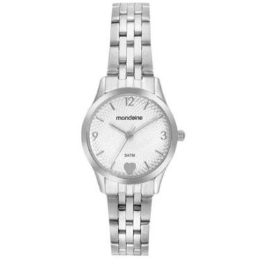 Imagem de Kit Relógio Mondaine Prata com Colar e Brincos 32795L0MKNE2K1-Feminino