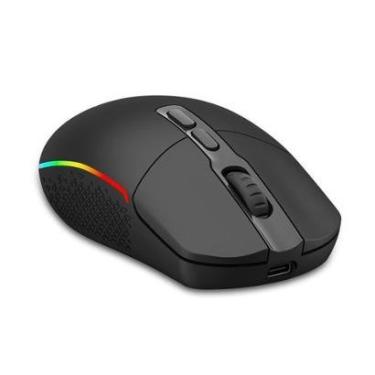 Imagem de Mouse Gamer Sem Fio Redragon Invader Pro, RGB, 10000 DPI, 9 Botões, Wireless, Preto - M...