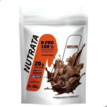 Imagem de Whey Protein N Pro 100% Concentrado Refil 900g Nutrata, Duplo Chocolat