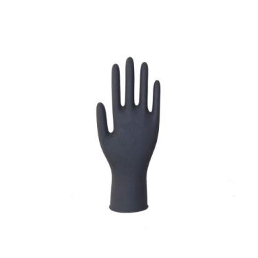 Imagem de Luvas do chef preta (50 unidades) - Latex - reutilizavel - M - Luva do