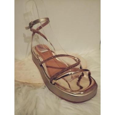 Imagem de SANDALIA Plataforma LUIZA FERNANDES 601, Ouro, 37