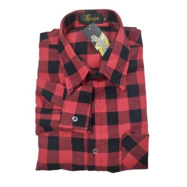 Imagem de Camisa Masculina Flanela Xadrez - Repelique, GG, Vermelho e preto