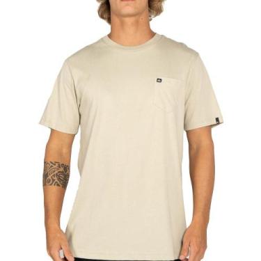 Imagem de Camiseta Quiksilver Omni Pocket WT25 Masculina Areia, G, Harvest gold