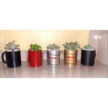 Imagem de Xicaras para plantinhas decorativas. - VITRINE ROSA, Preto