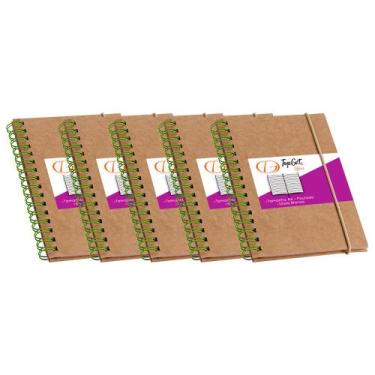 Imagem de Kit 5x Caderneta de Bolso 10x14cm 60 Folhas Pautadas Guarani TopGet, V