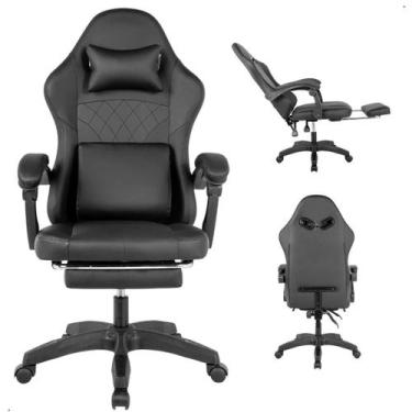 Imagem de Cadeira Gamer Ergonômica Com Estofado Couro Para Escritório - - DARO, 