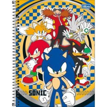 Imagem de Caderno Espiral Universitário Sonic Capa Dura 1 Matéria 80 Folhas - - 