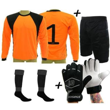 Imagem de Kit Goleiro 4 x 1 Bermuda lrj/pto Infantil - Lince, 10