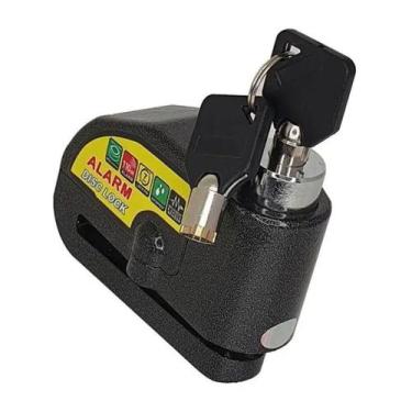 Imagem de Trava Cadeado Com Alarme Sonoro Freio A Disco Moto Bike Scooter - GRUP