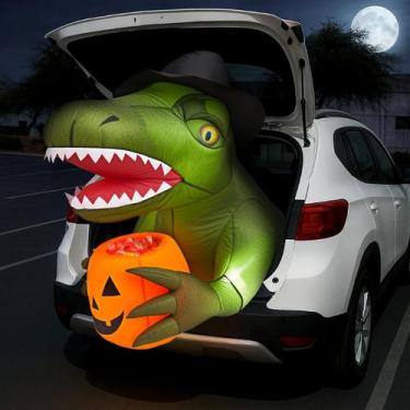 Imagem de Baú de carro de dinossauro inflável Minetom 1,05 m, decoração de Hallo
