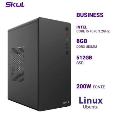 Imagem de Computador B500 Core I5 4570 3.2Ghz Mem 8Gb Ddr3 Ssd 512Gb Fonte 200W 